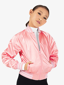 Double Platinum - Girls Satin Dance Team Bomber Jacket